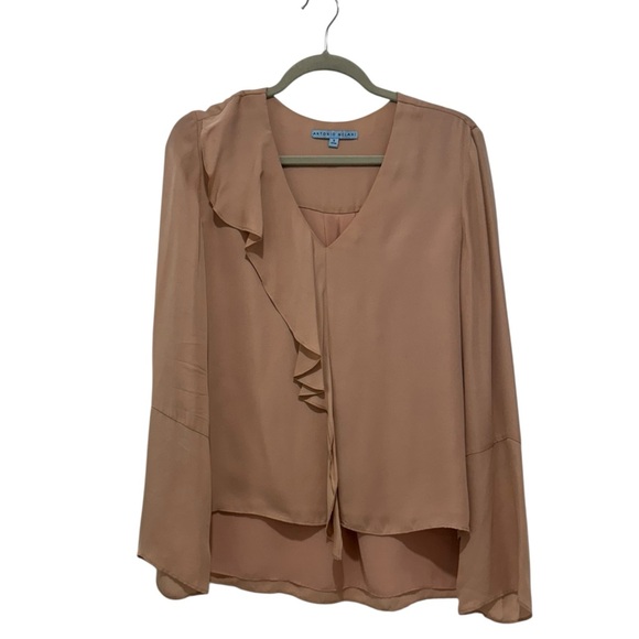 Antonio Melani Silk Semi Sheer
Long Sleeve Pink Nude Blouse, Size Small - Picture 1 of 4